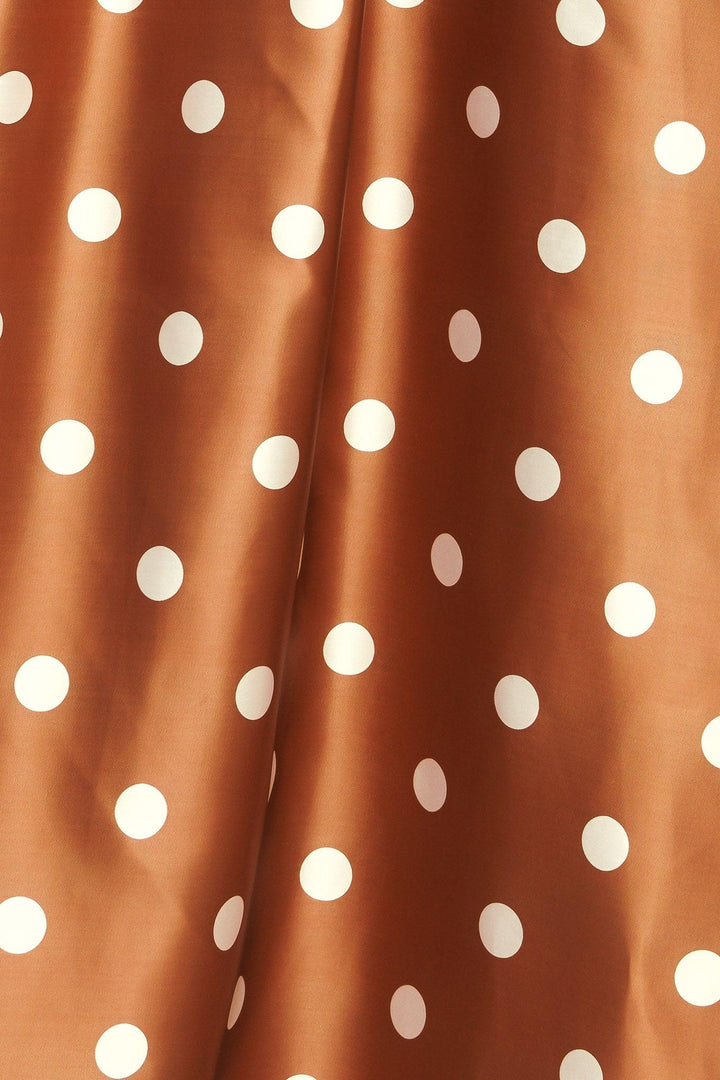 CHIC POLKA FLOW WOVEN FULL MAXI SKIRT