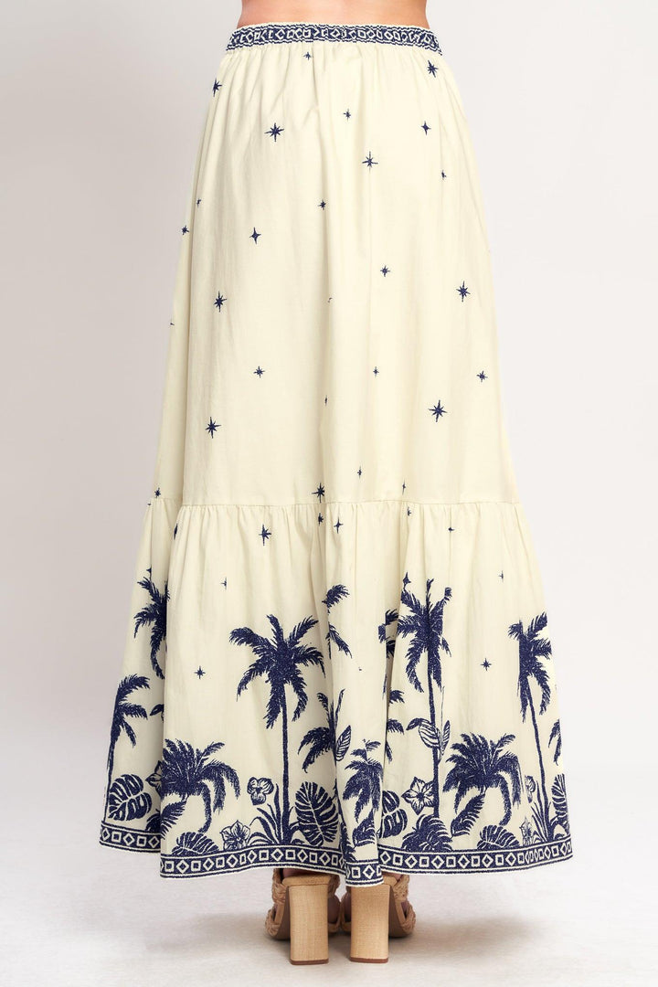 Boho Constellation Woven Maxi Skirt from KADOU Boutique