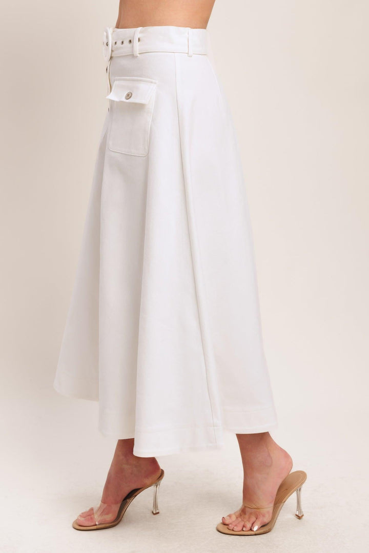 EASY WEAR WESTERN WOVEN MIDI SKIRT