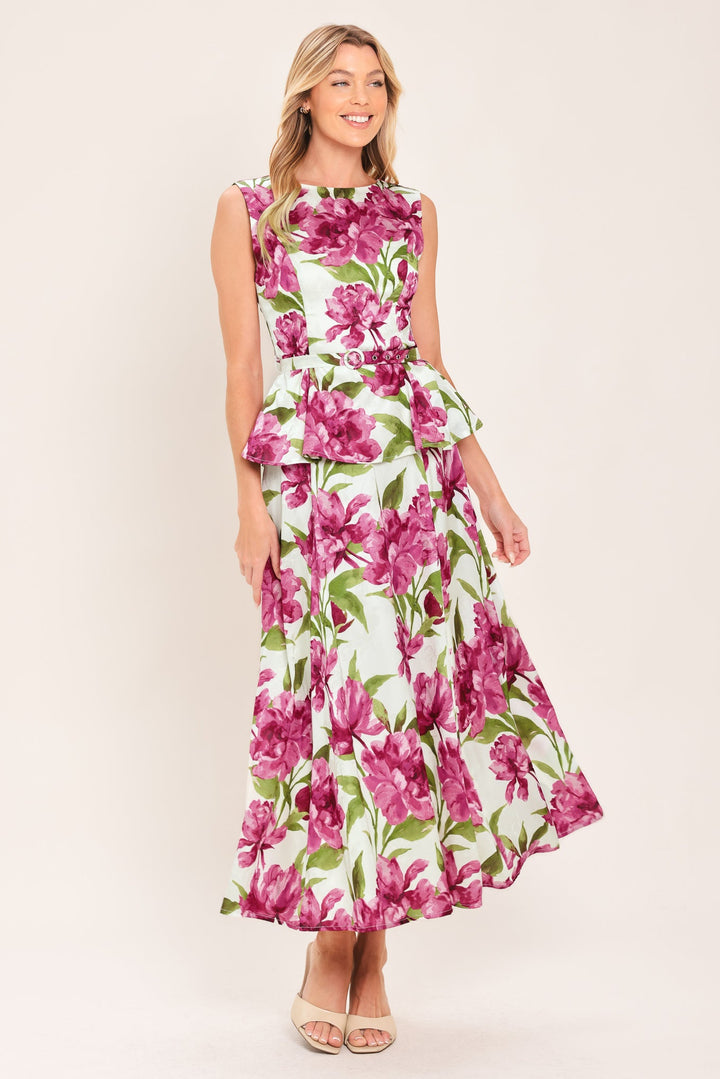 ROMANTIC ROSE WOVEN CIRCLE SKIRT
