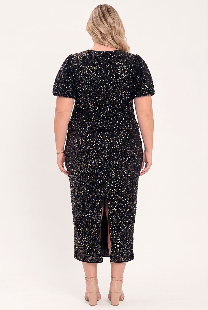 MIDNIGHT EDIT BLACK STATEMENT SKIRT