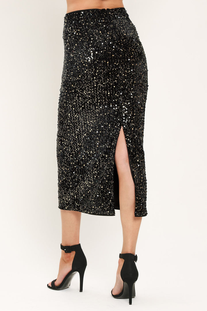 MIDNIGHT EDIT BLACK STATEMENT SKIRT