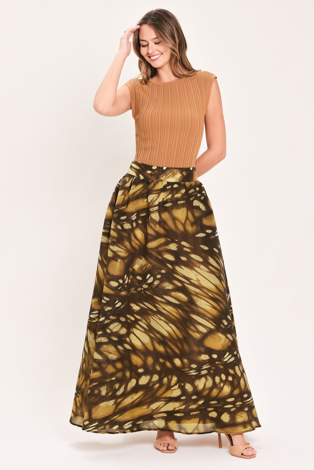 Amberwing Reverie Woven Full Maxi Skirt from KADOU Boutique