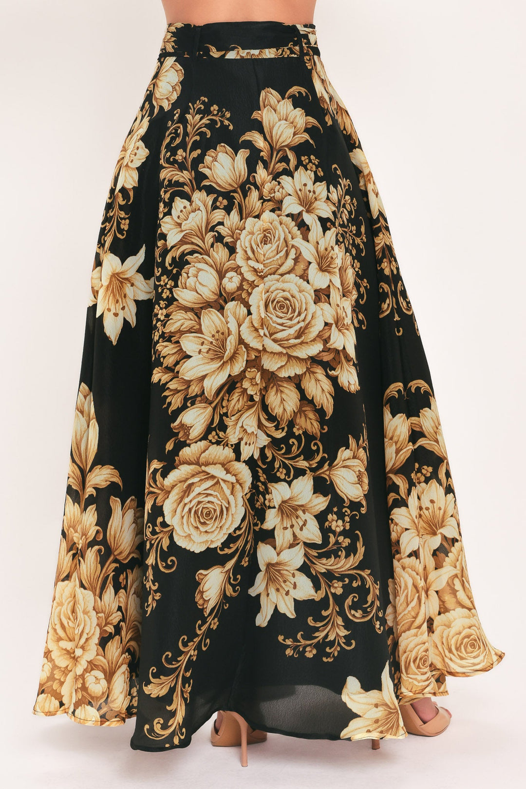 Moonlit Garden Printed Maxi Skirt from KADOU Boutique