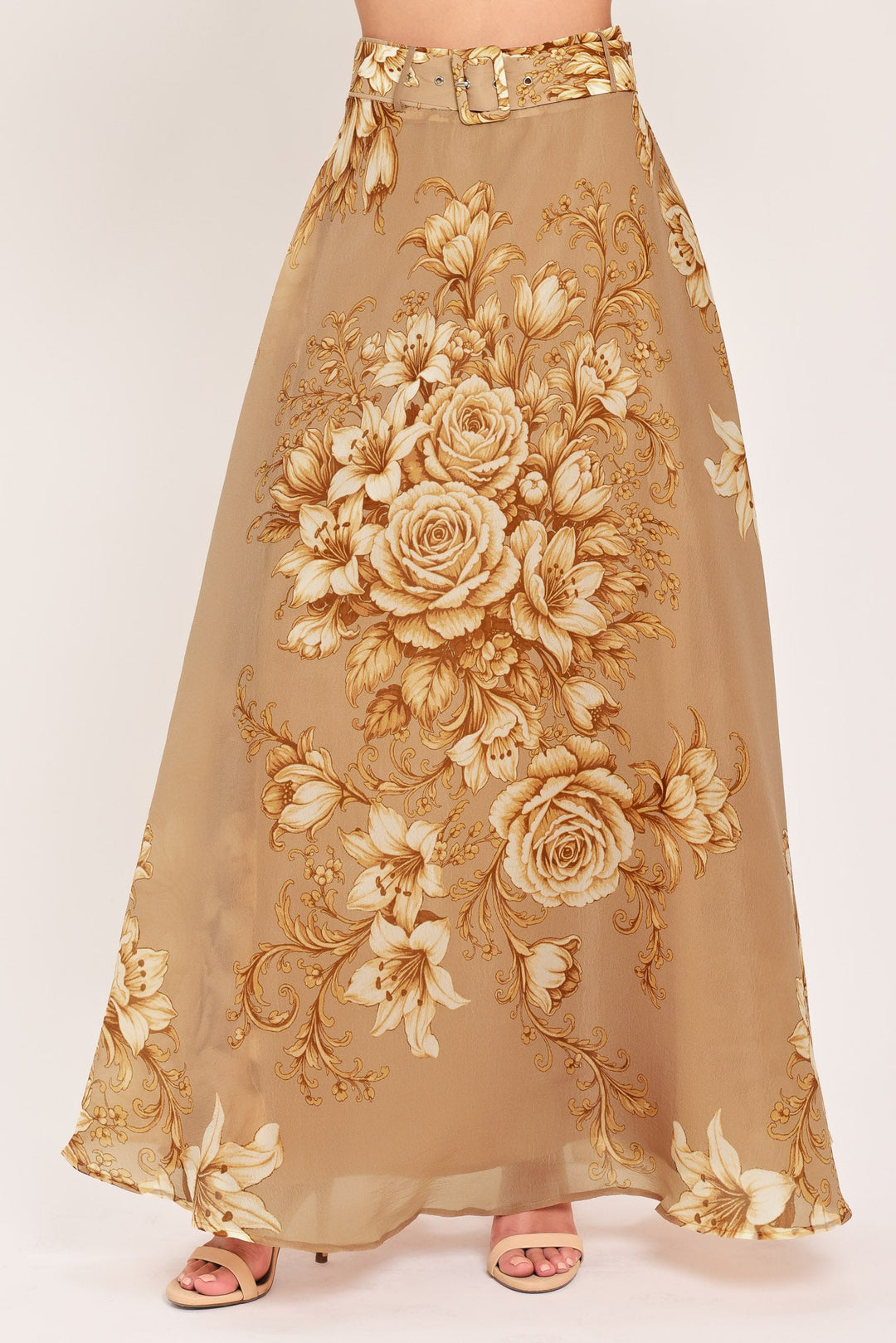 Moonlit Garden Printed Maxi Skirt from KADOU Boutique