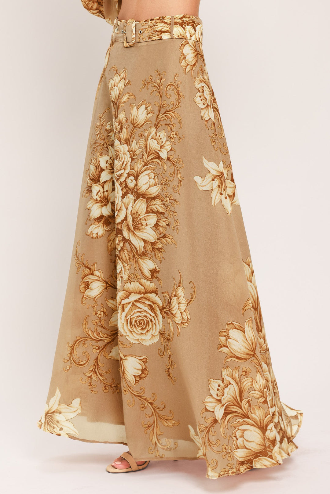 MOONLIT GARDEN PRINTED MAXI SKIRT