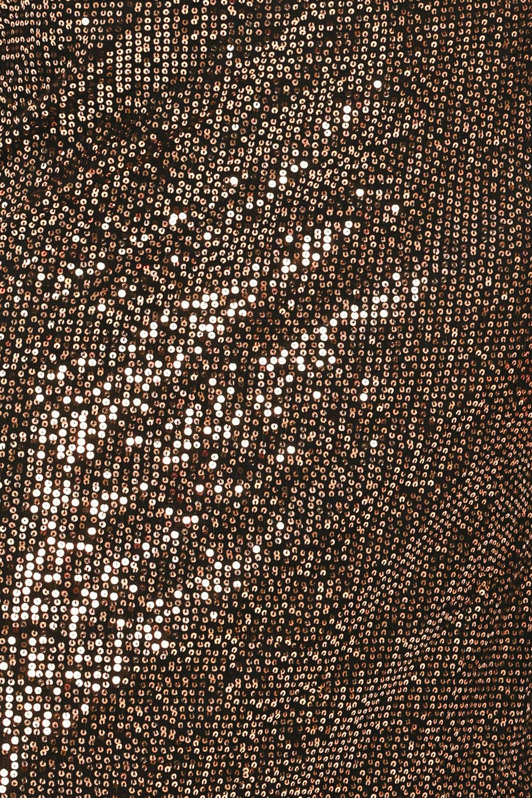 BRONZE LUSTER BRONZE/BLACK SEQUIN LACE-HEM MIDI SKIRT