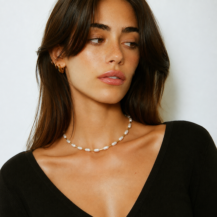 Eliana Pearl Necklace from KADOU Boutique