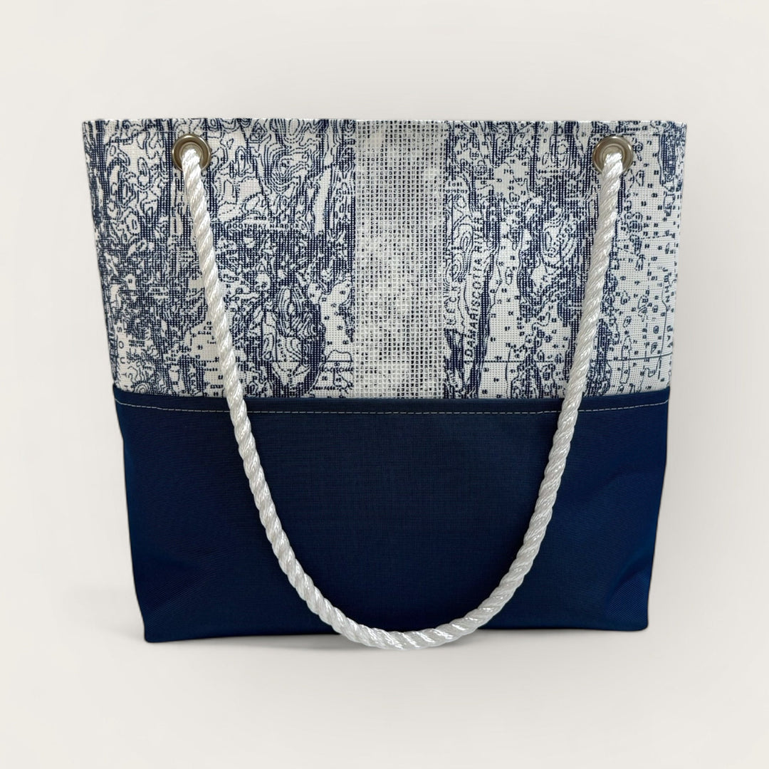 Boothbay Harbor Chart tote from KADOU Boutique