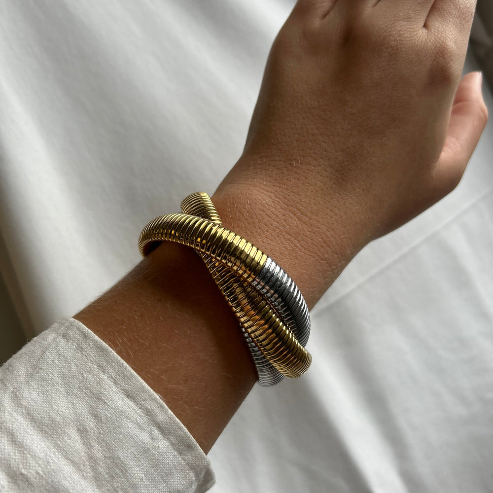 Infinity Multi Layered Bracelet Two-Tone from KADOU Boutique