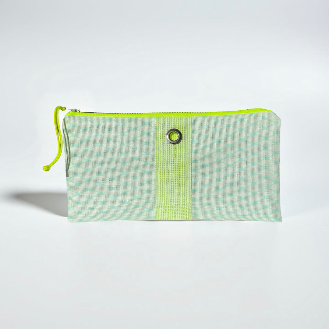 Bleached Aqua clutch from KADOU Boutique