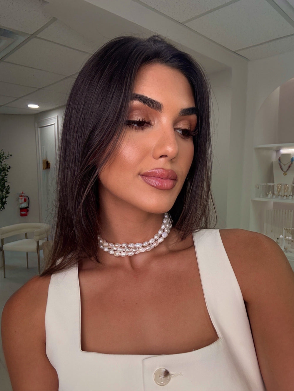Madeline 3-Layered Pearl Choker from KADOU Boutique