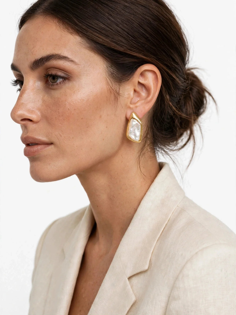 Elba Pearl Earrings from KADOU Boutique