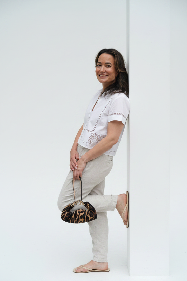 Baby Blair Shoulder Bag, Leopard Print Hair-On Hide-Available for Pre-Order