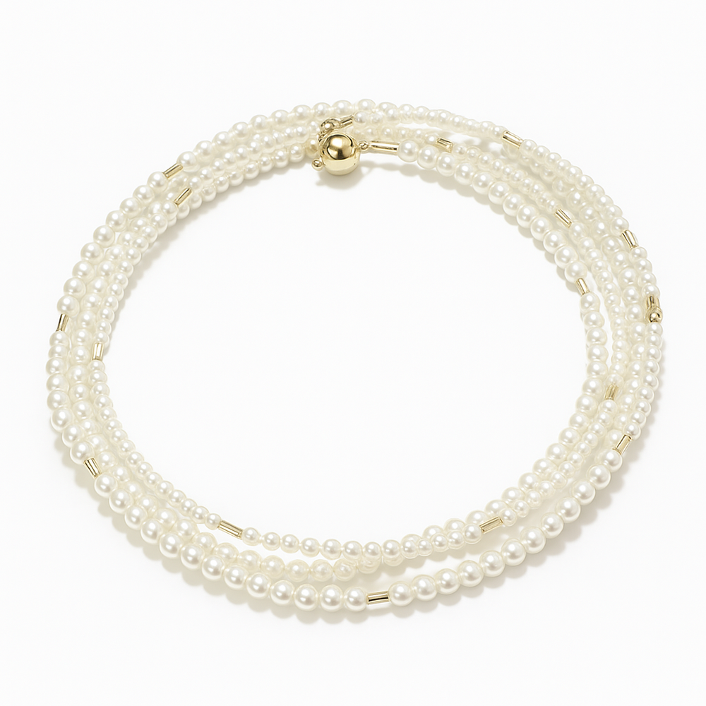 Elowen Pearl Wrap Choker from KADOU Boutique