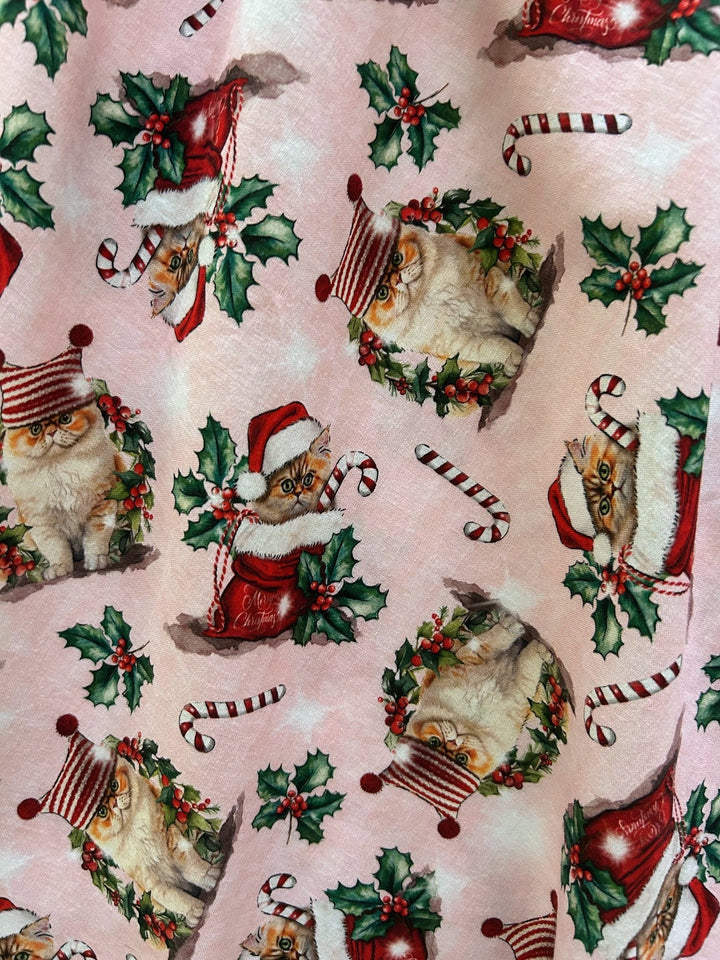 Holiday Cats Midi Dress from KADOU Boutique