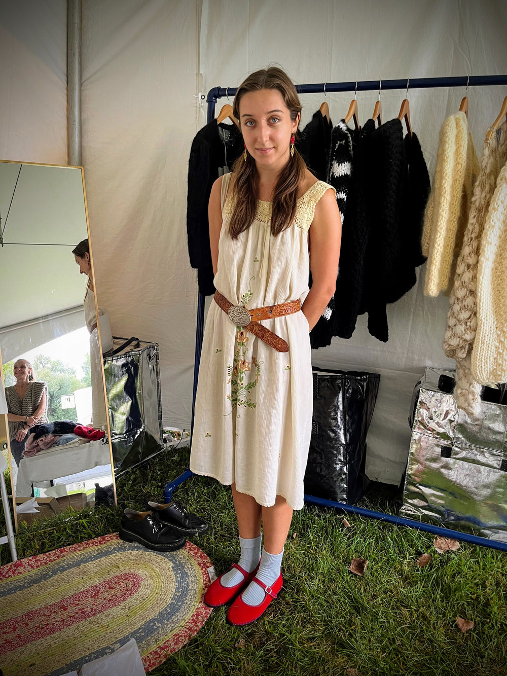 Mary Jane Furlane Red from KADOU Boutique