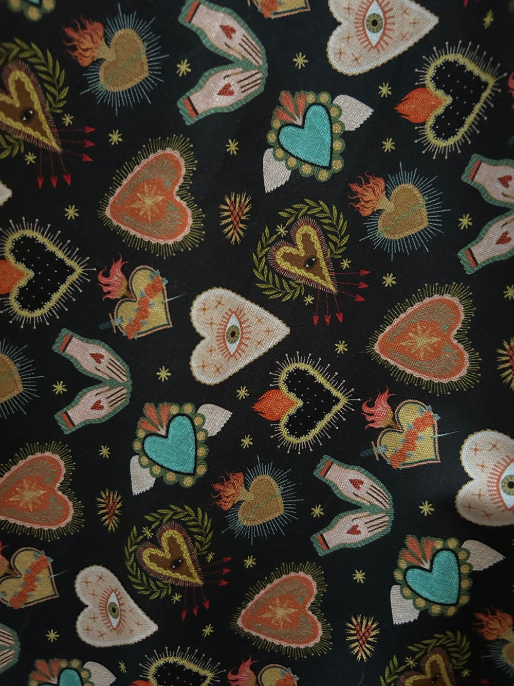 Flaming Hearts Midi Dress from KADOU Boutique