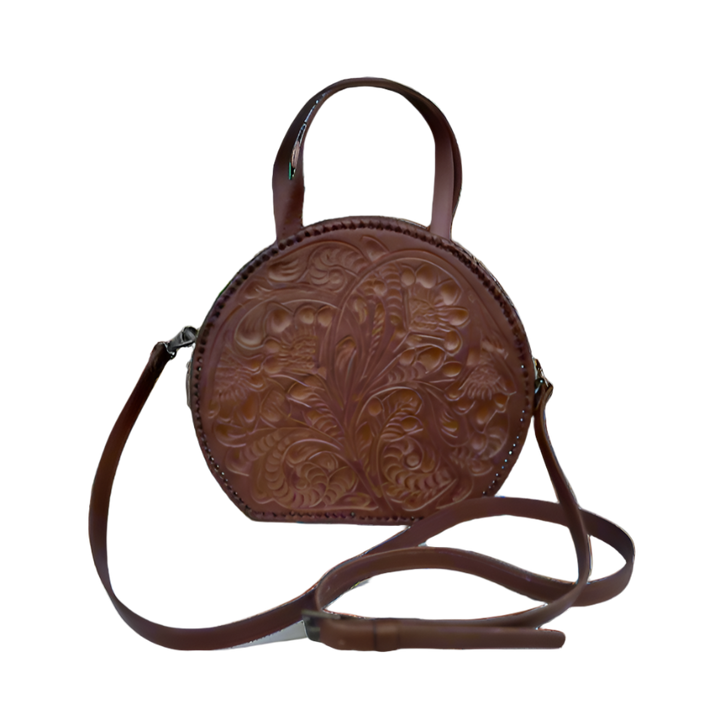 The Dixie | Hand-Tooled Leather Canteen Handbag