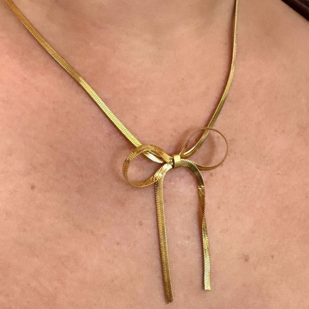 Lily Bow Necklace from KADOU Boutique