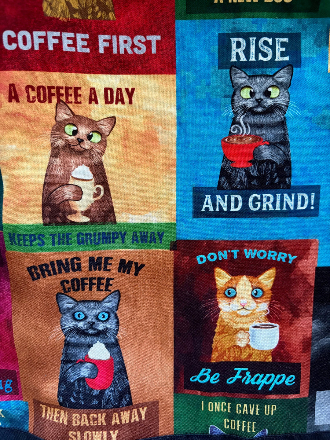 Cats &amp; Coffee Collared Dress - 4X only, 1 left!