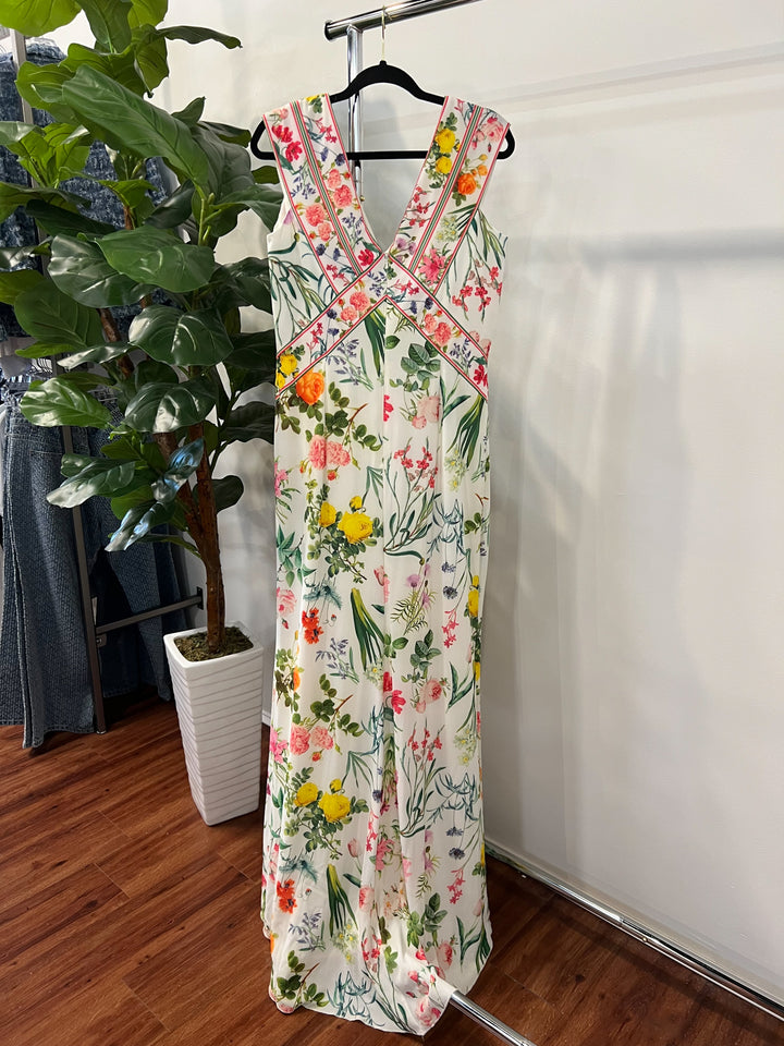 Tadashi Shoji Floral Chiffon Elegant Dress