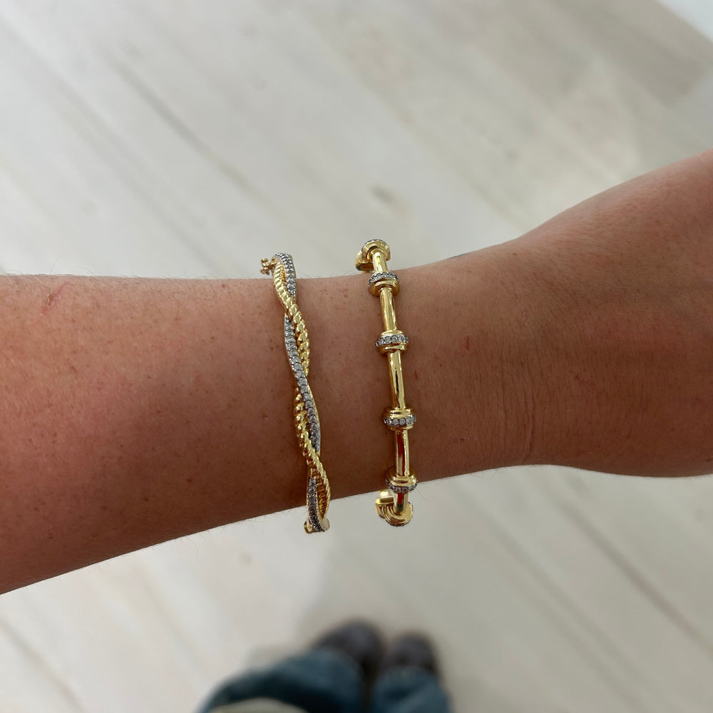 Pave Twist Bracelet from KADOU Boutique