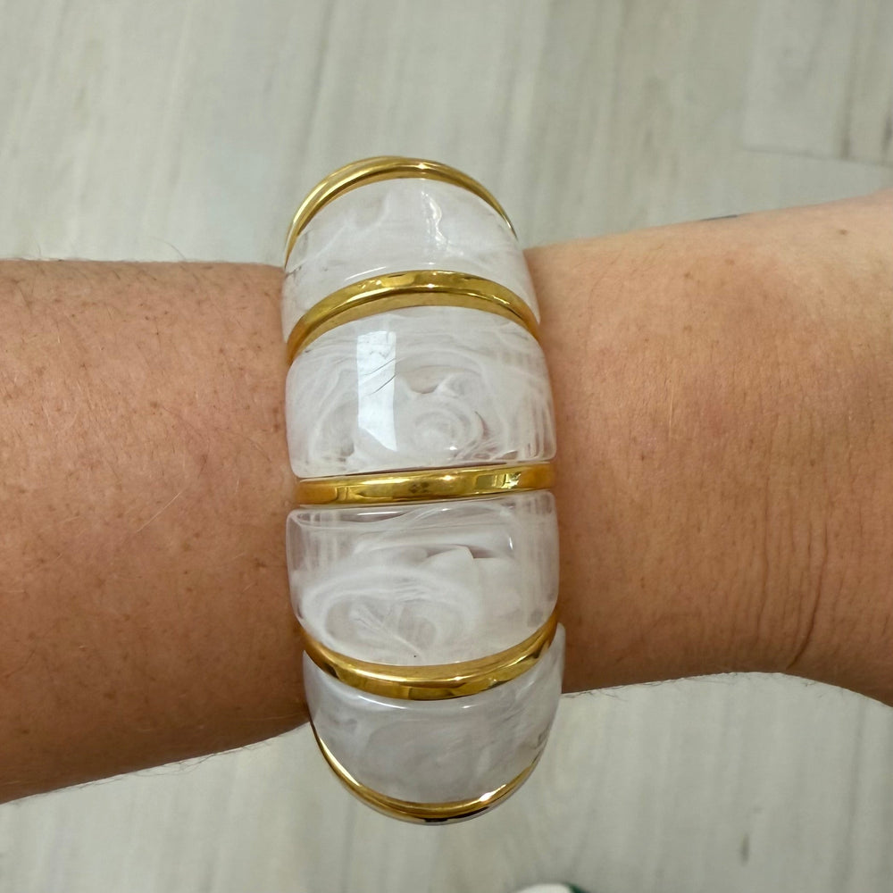 Verona Bangle White from KADOU Boutique