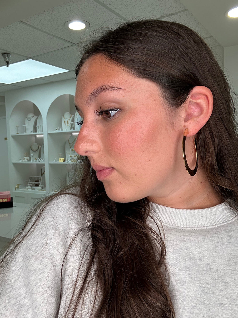 Jodie Large Flat Hoop from KADOU Boutique