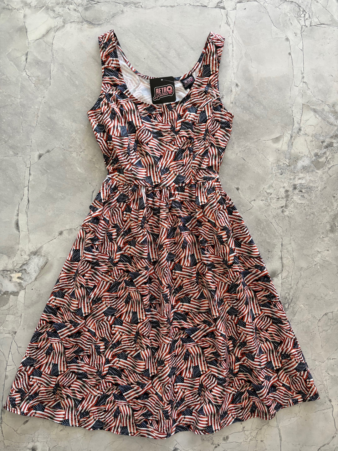 American Flag Fit &amp; Flare Dress