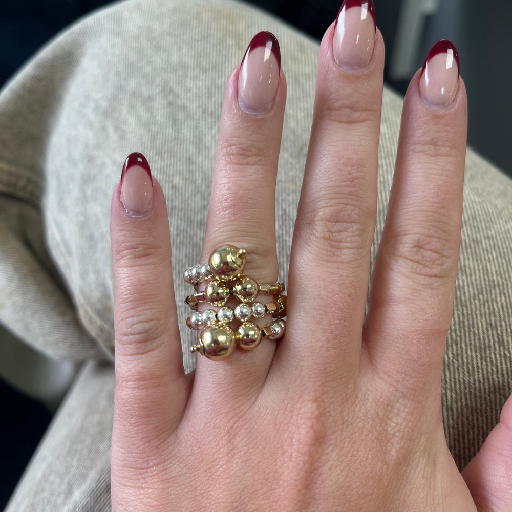 Bead Wrap Ring Two-Tone from KADOU Boutique