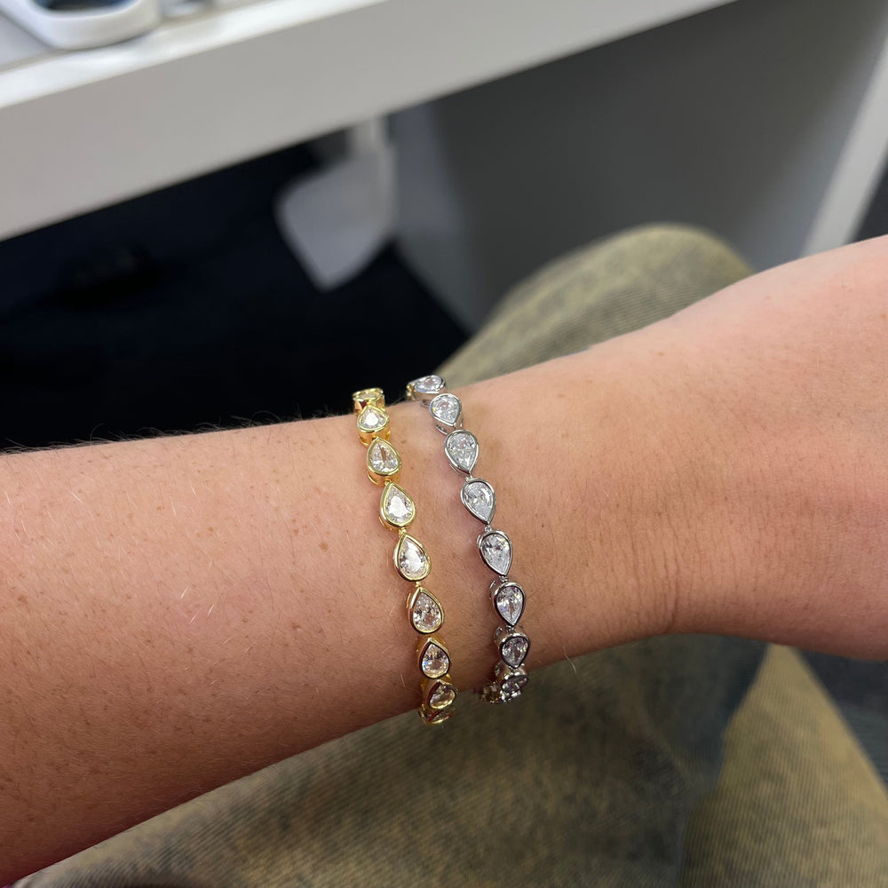 Ines Raindrop Tennis Bracelet from KADOU Boutique