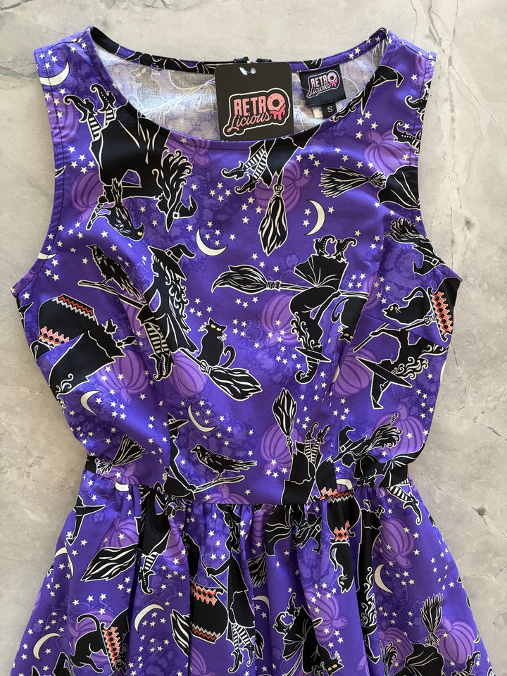 Glow in the Dark Witches Midi Dress