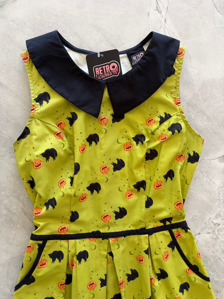 Black Cat Collared Dress from KADOU Boutique
