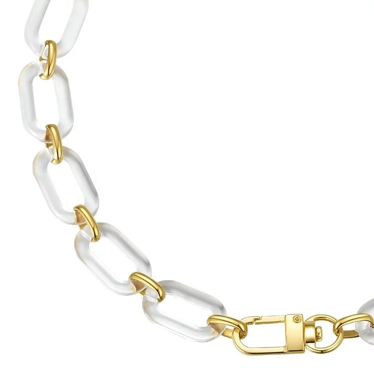 Jenna Acrylic Clear Necklace