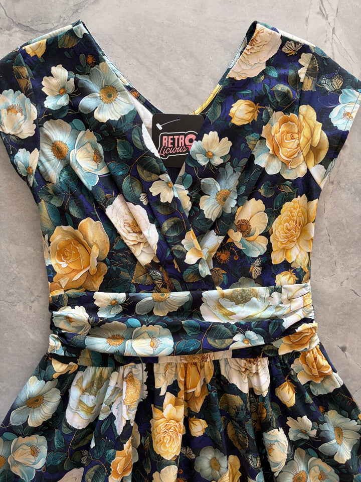 Midnight Floral Greta Dress