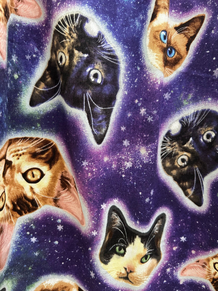 Galaxy Cats Shorter Length Fit &amp; Flare Dress - Small Only