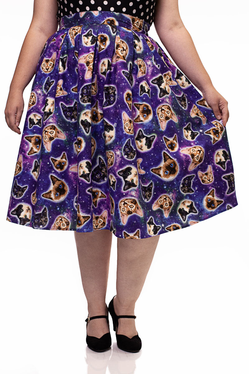 Doris Skirt in Space Cats from KADOU Boutique