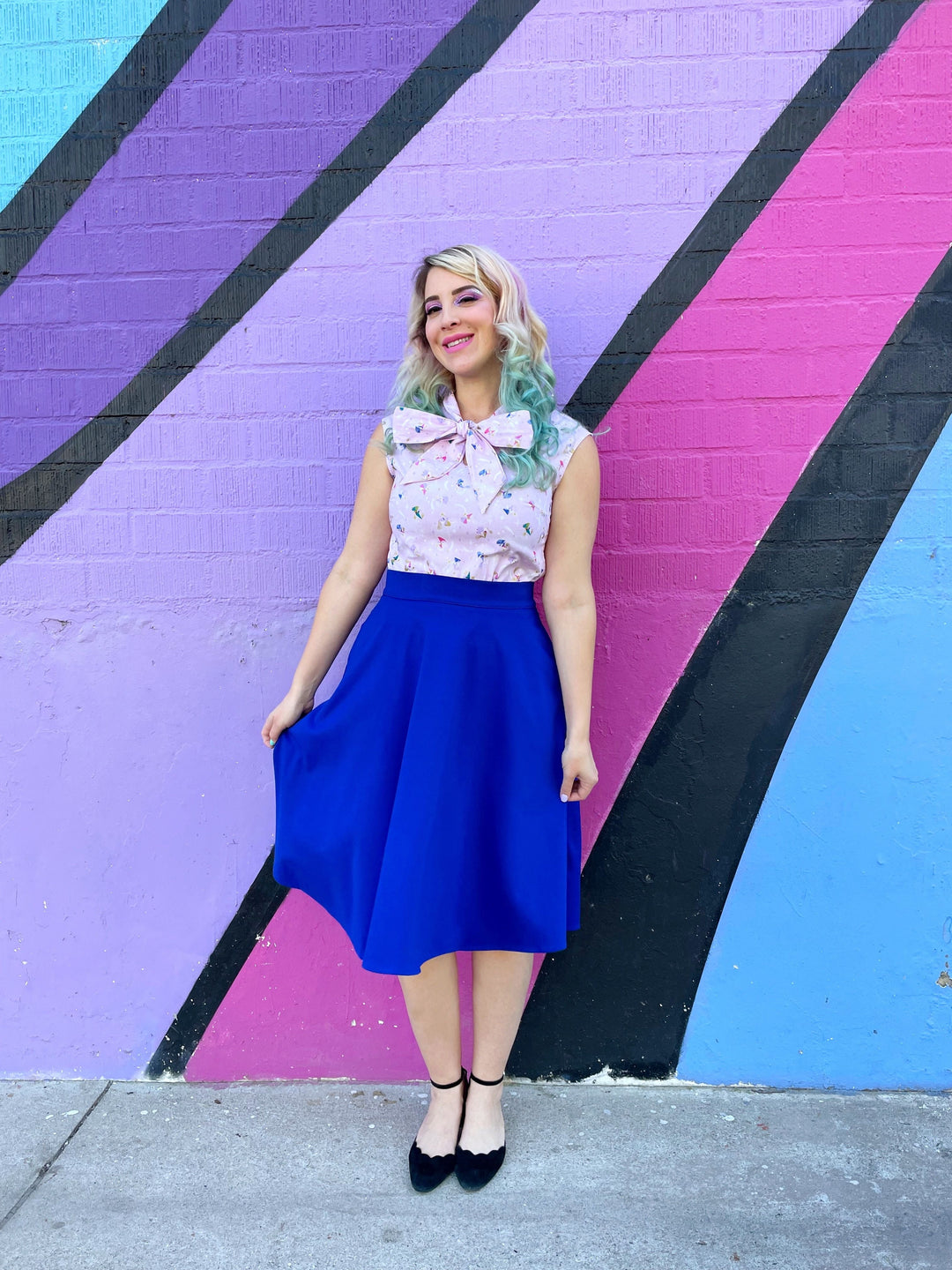 Charlotte Nova Skirt in Blue from KADOU Boutique