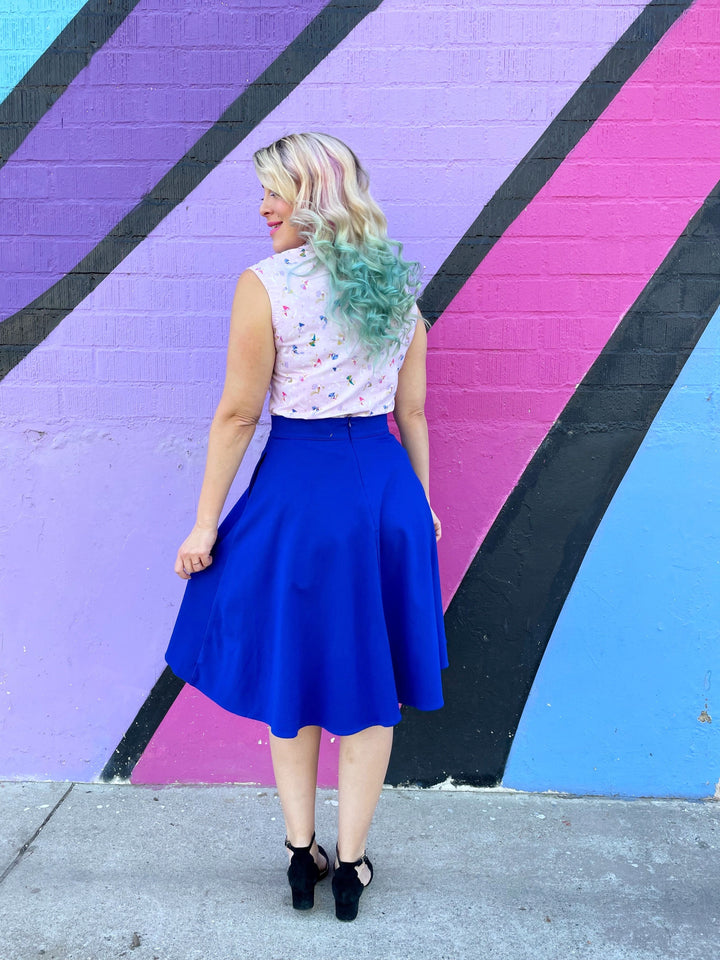 Charlotte Nova Skirt in Blue from KADOU Boutique