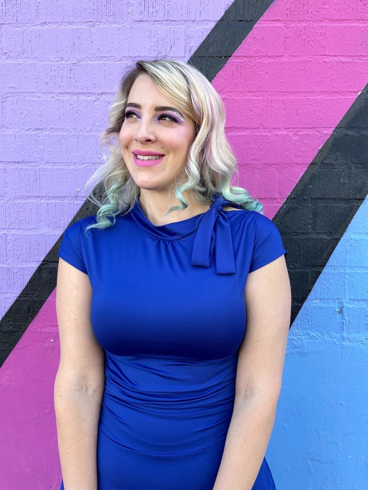 Bombshell Dress in Royal Blue from KADOU Boutique