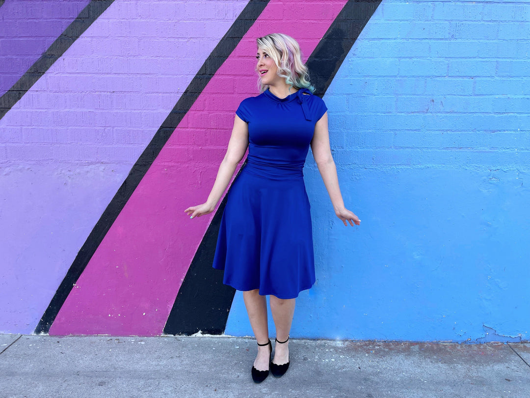 Bombshell Dress in Royal Blue from KADOU Boutique