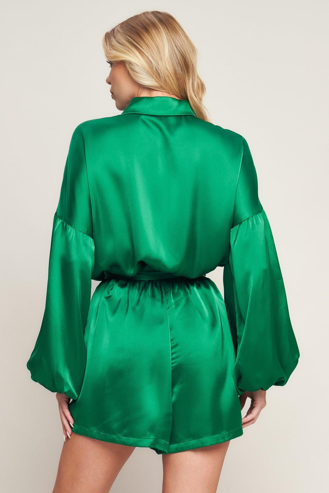 Celebration Time Woven Satin Romper from KADOU Boutique