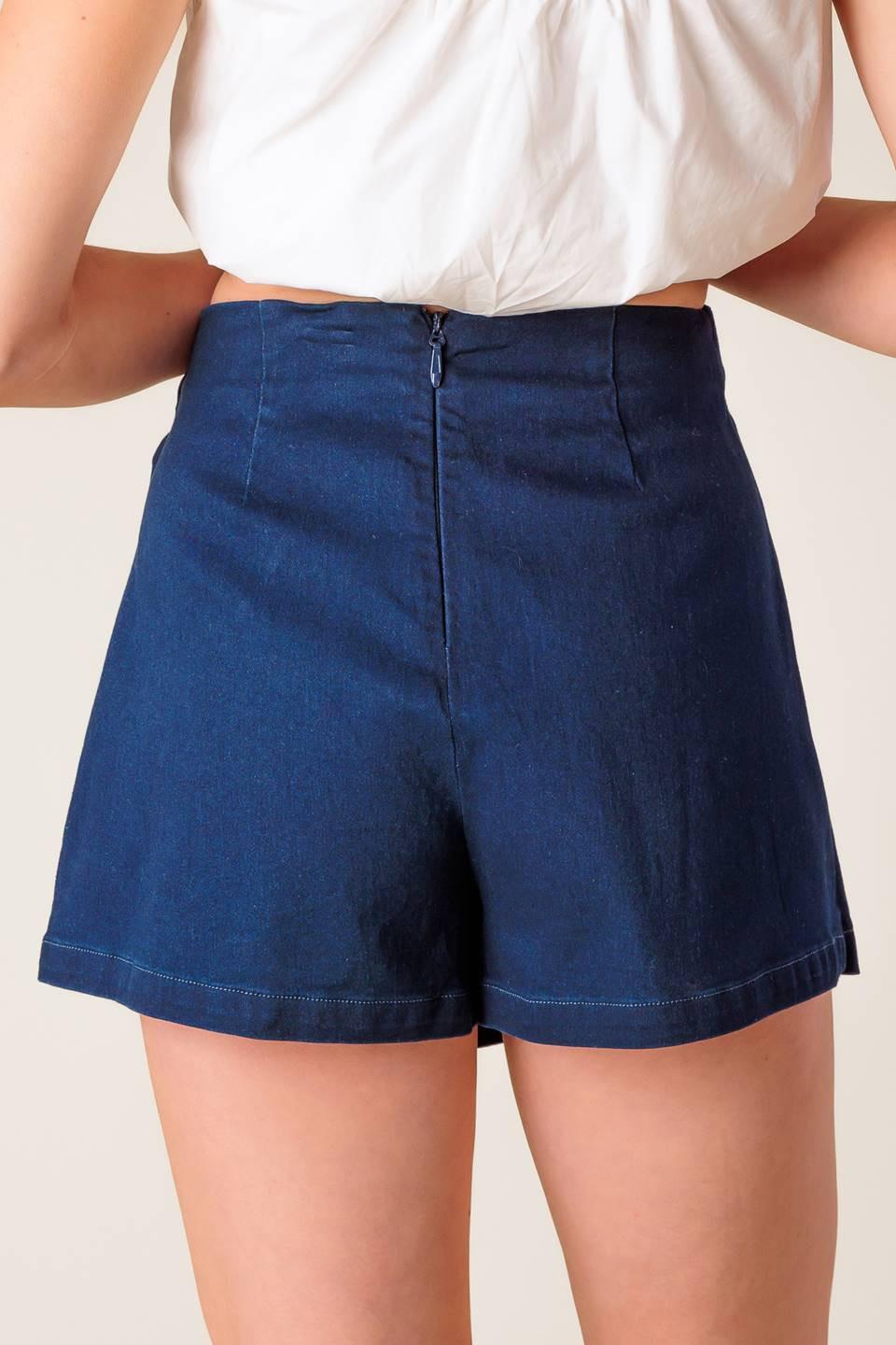 Taking Time Off Denim Woven Skort from KADOU Boutique