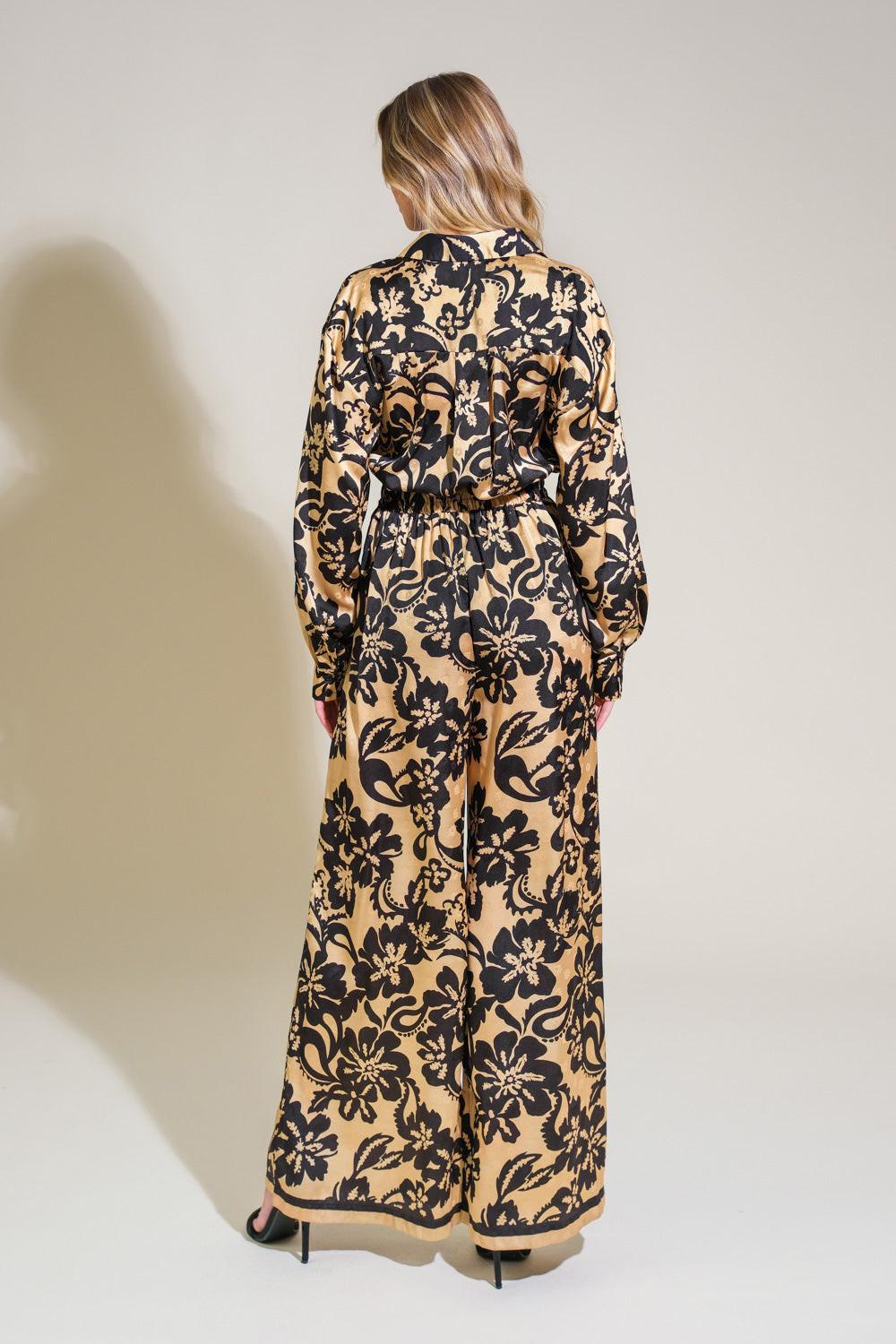 Midnight Oasis Woven Jumpsuit from KADOU Boutique