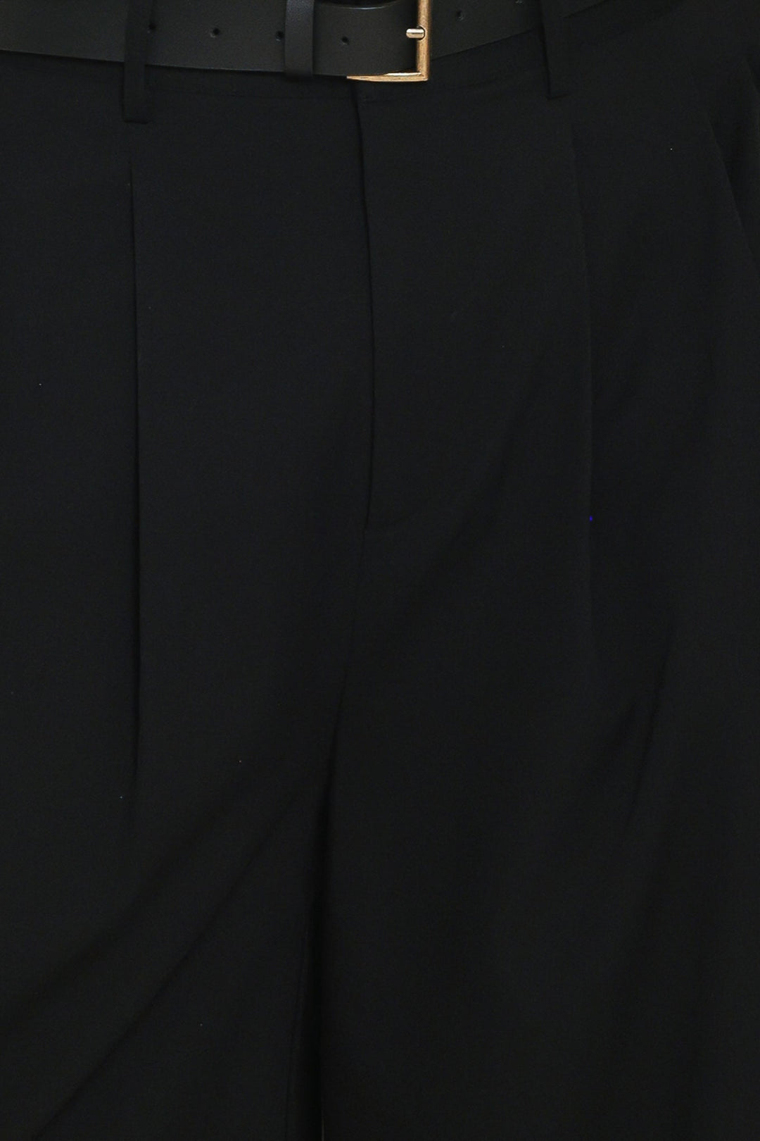 CITY CINCH BLACK/BROWN BELTED WIDE-LEG PANTS