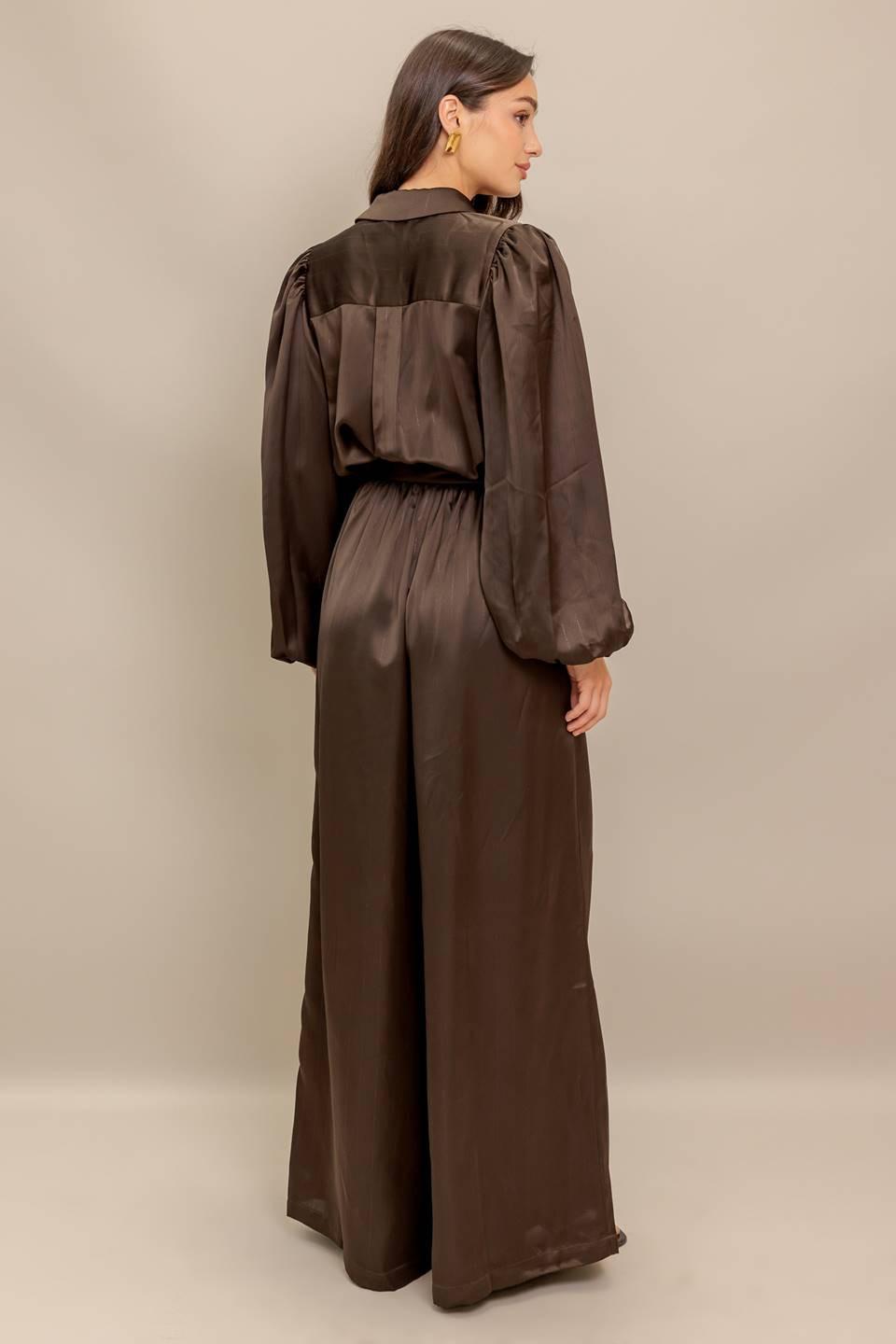 Sugar Brownie Woven Jumpsuit from KADOU Boutique