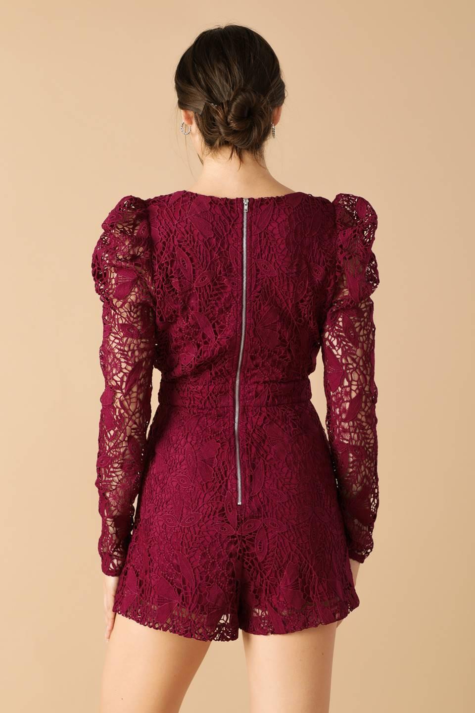 Days Go By Lace Woven Romper from KADOU Boutique