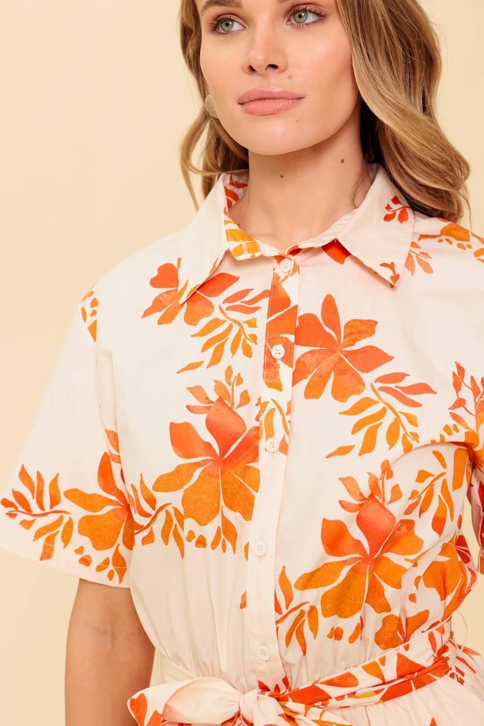 Southernmost Charm Woven Romper from KADOU Boutique
