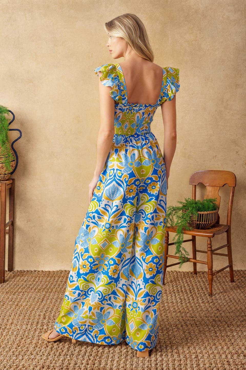 No Need to Worry Woven Jumpsuit from KADOU Boutique